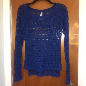 Aeropostale Blue Mesh Top